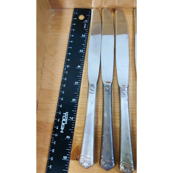Lot Of 7 Vtg Holmes & Edwards Inlaid IS DS “Bright Future” 1954 Butter Knives - Picture 6 of 6